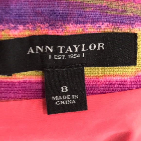 Ann Taylor Watercolor Striped Skirt - Picture 6 of 8